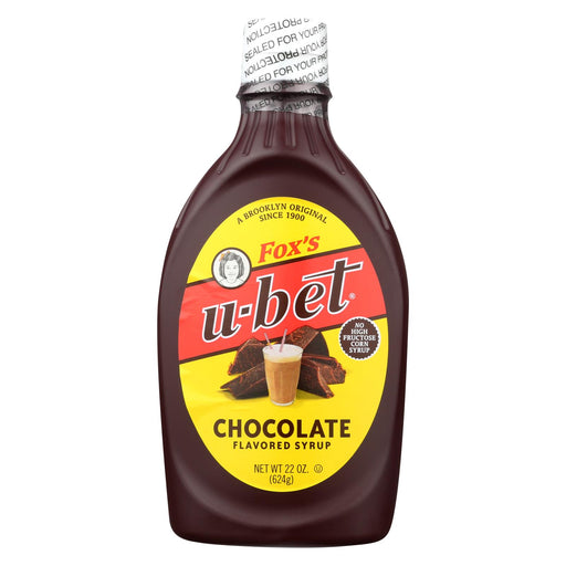 Fox's U - Bet U - Bet Chocolate Syrup - U - Bet Chocolate - Case Of 12 - 22 Oz.