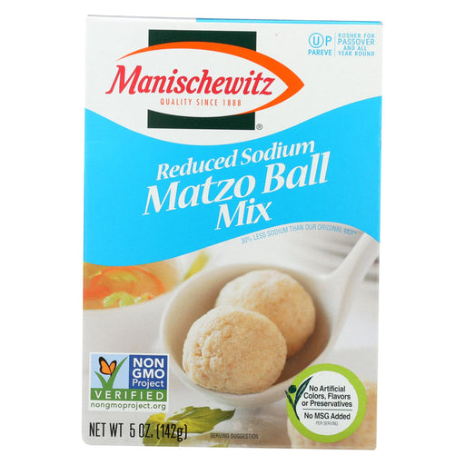Manischewitz Reduced Sodium Matzo Ball Mix - Case Of 12 - 5 Oz.