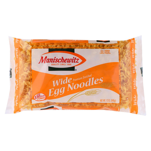 Manischewitz Egg Noodles Broad - Case Of 12 - 12 Oz.