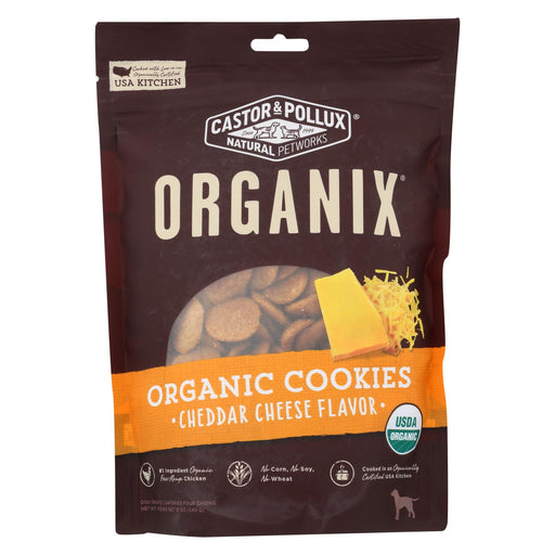 Castor And Pollux Organic Dog Cookies - Cheddar Cheese - Case Of 8 - 12 Oz.