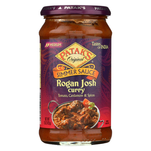 Pataks Simmer Sauce - Rogan Josh Curry - Medium - 15 Oz - Case Of 6