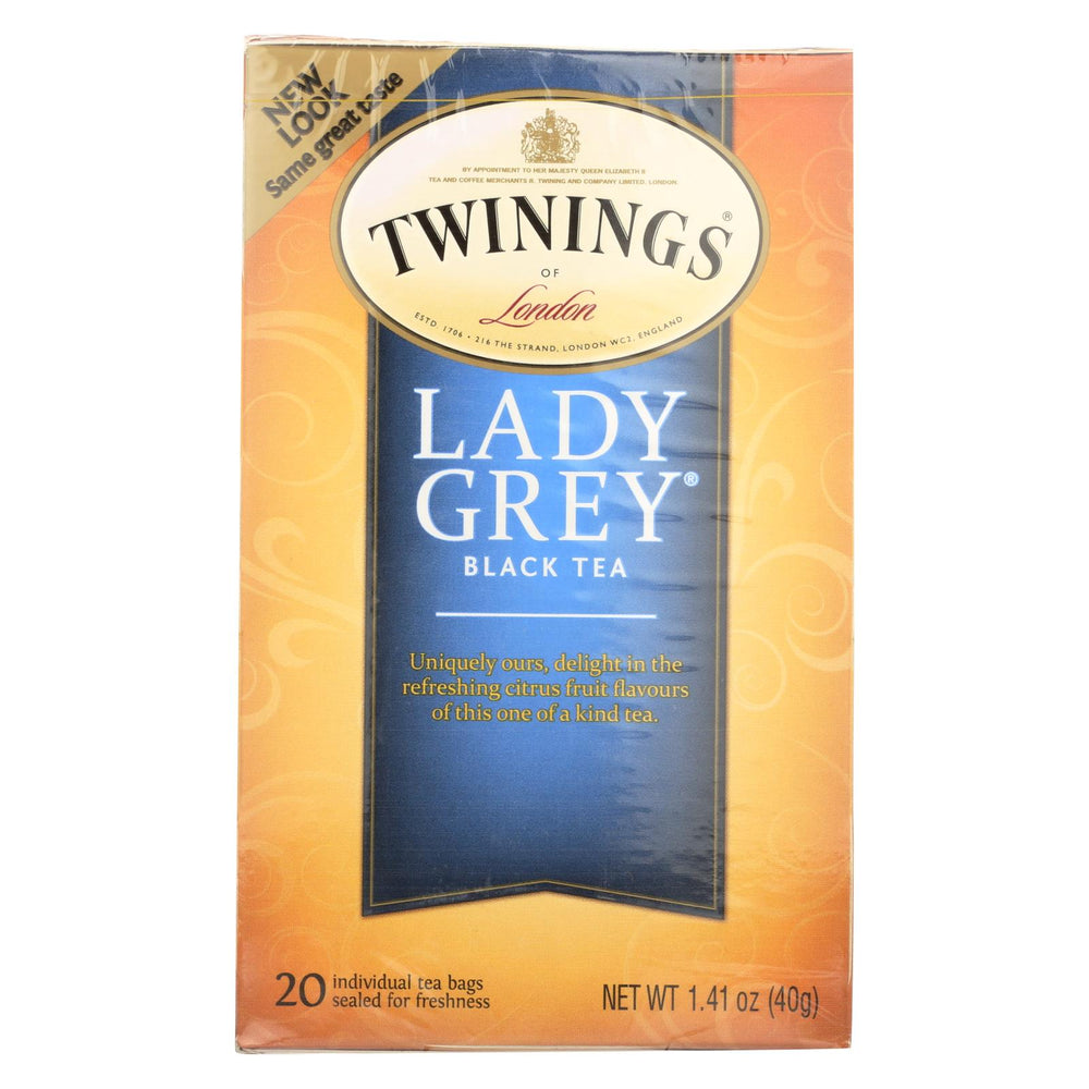 Twining's Tea Black Tea - Lady Grey - Case Of 6 - 20 Bags