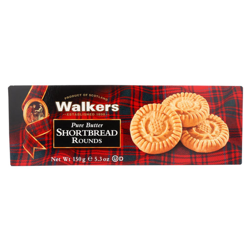 Walkers Shortbread - Pure Butter, Round - Case Of 12 - 5.3 Oz.