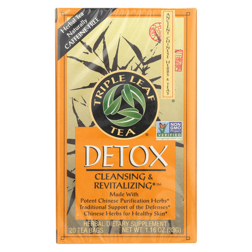 Triple Leaf Tea Detox Tea - 20 Tea Bags - Case Of 6