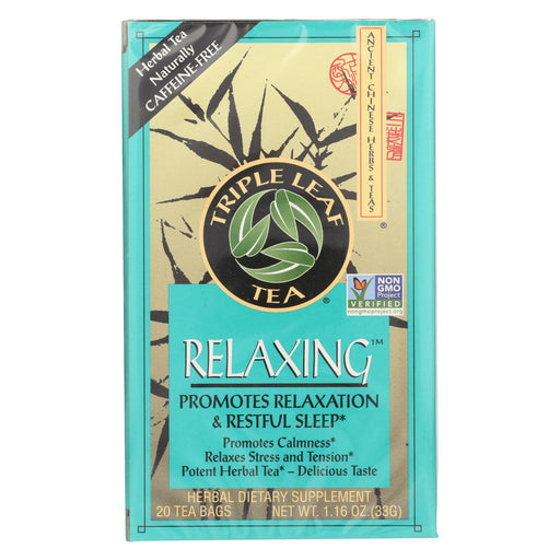 Triple Leaf Tea Relaxing Herb Tea - 20 Tea Bags - Case Of 6