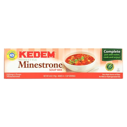 Kedem Minestrone Soup Mix - Case Of 24 - 6 Oz.