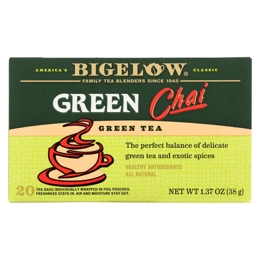 Bigelow Tea Tea - Green - Chai - Case Of 6 - 20 Bag