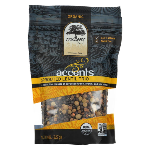 Truroots Organic Trio Lentils - Accents Sprouted - Case Of 6 - 8 Oz.