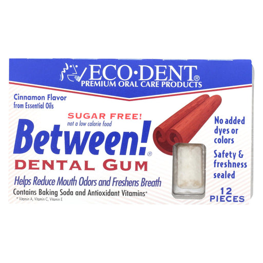 Eco-dent Between Dental Gum - Cinnamon - Case Of 12 - 12 Pack
