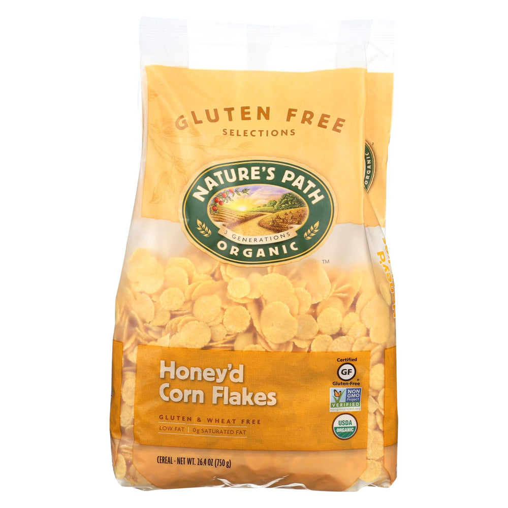 Nature's Path Organic Corn Flakes Cereal - Honey'd - Case Of 6 - 26.4 Oz.