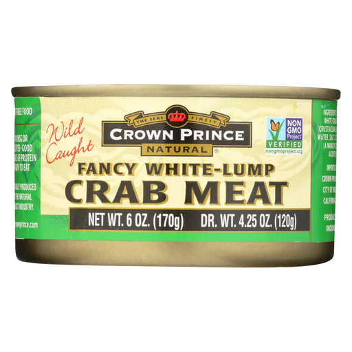 Crown Prince Crab Meat - Fancy White Lump - Case Of 12 - 6 Oz.