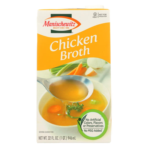 Manischewitz Chicken Broth - Case Of 12 - 32 Fl Oz.