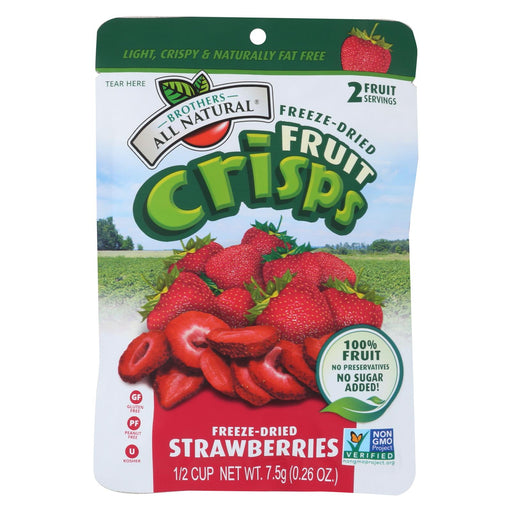 Brothers All Natural Fruit Crisp - Strawberry - Case Of 24 - 0.26 Oz.