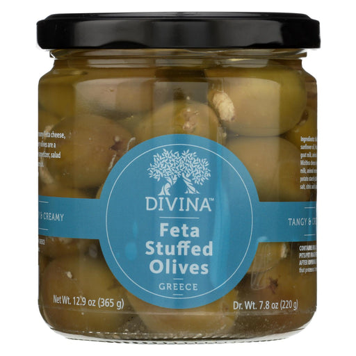 Divina Olives Stuffed With Feta Cheese - Case Of 6 - 7.8 Oz.