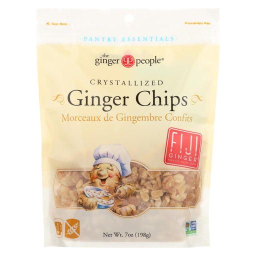 Ginger People Crystallized Ginger Chips - Bakers Cut - 7 Oz - Case Of 12