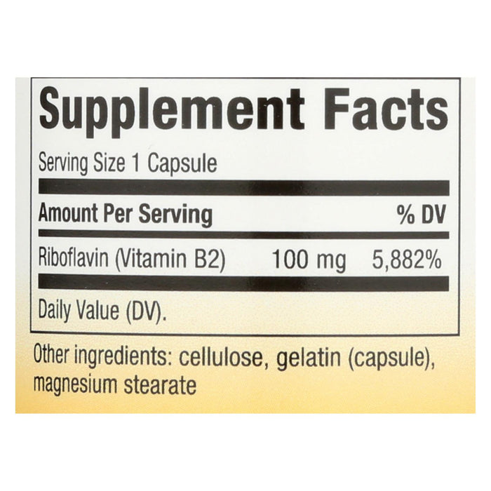 Nature's Way Vitamin B-2 - 100 Mg - 100 Capsules