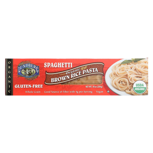 Lundberg Family Farms Organic Spaghetti Brown Rice Pasta - Case Of 12 - 10 Oz.
