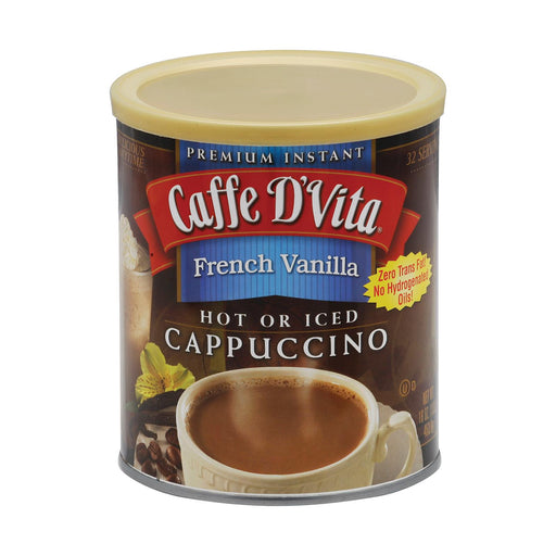 Caffe D'vita Cappuccino - French Vanilla - Case Of 6 - 16 Oz.