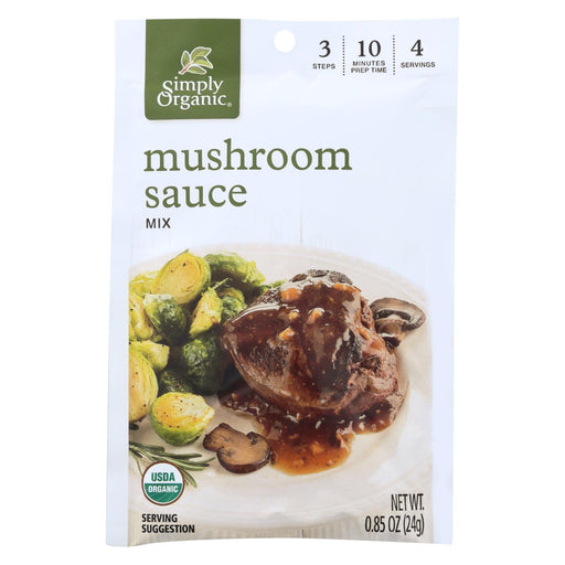 Simply Organic Seasoning Mix - Mushroom Sauce - Case Of 12 - 0.85 Oz.