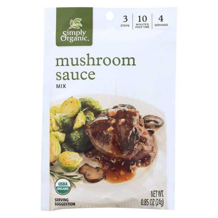 Simply Organic Seasoning Mix - Mushroom Sauce - Case Of 12 - 0.85 Oz.