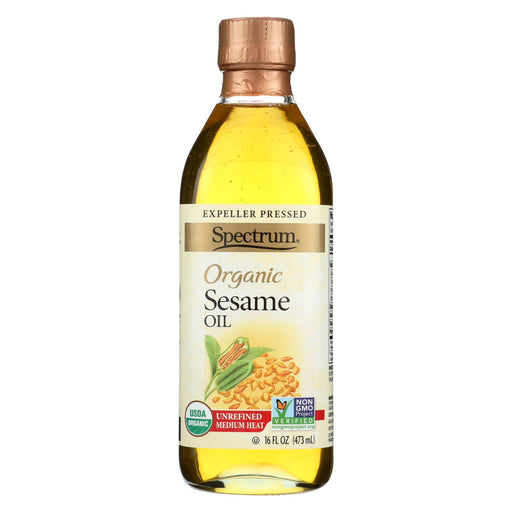 Spectrum Naturals Organic Unrefined Sesame Oil - Case Of 12 - 16 Fl Oz.