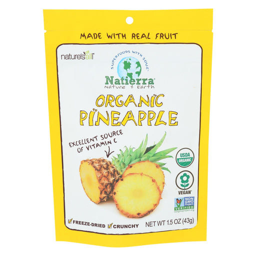 Natierra Freeze Dried - Pineapples - Case Of 12 - 1.5 Oz.