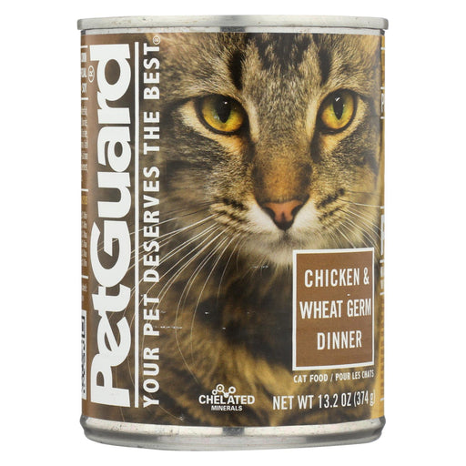 Petguard Cats Food - Chicken And Wheat Germ Dinner - Case Of 12 - 13.2 Oz.
