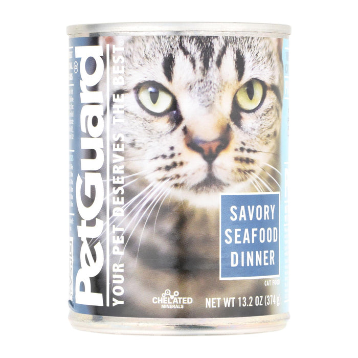Petguard Cats Food - Savory Seafood Dinner - Case Of 12 - 13.2 Oz.