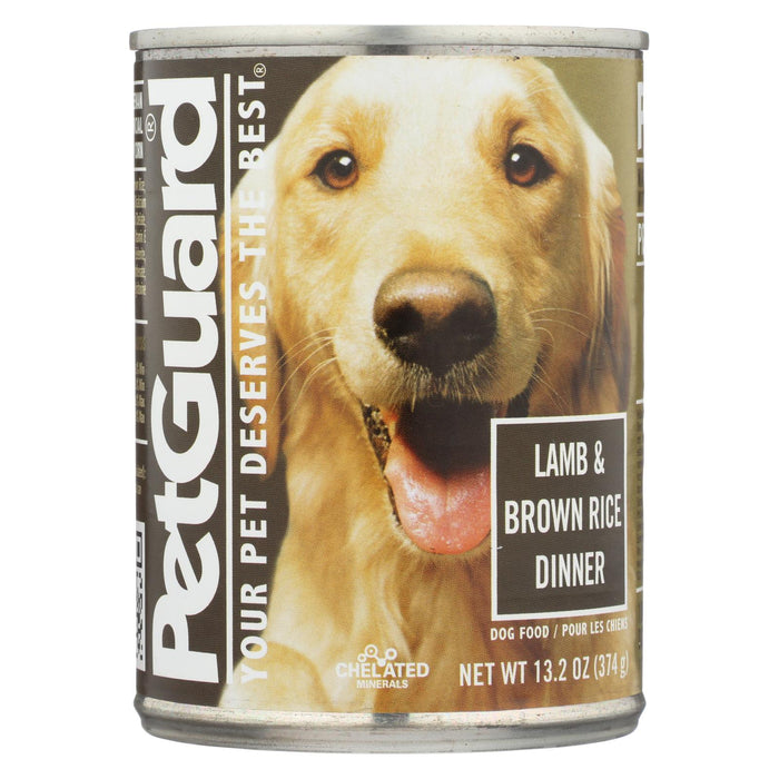 Petguard Dog Food - Lamb And Brown Rice Dinner - Case Of 12 - 13.2 Oz.