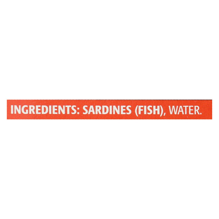 Season Brand Skinless And Boneless Sardines In Water  - No Salt Added - Case Of 12 - 4.25 Oz.