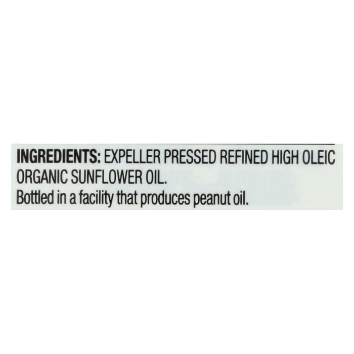 Spectrum Naturals High Heat Refined Organic Sunflower Oil - Case Of 12 - 16 Fl Oz.