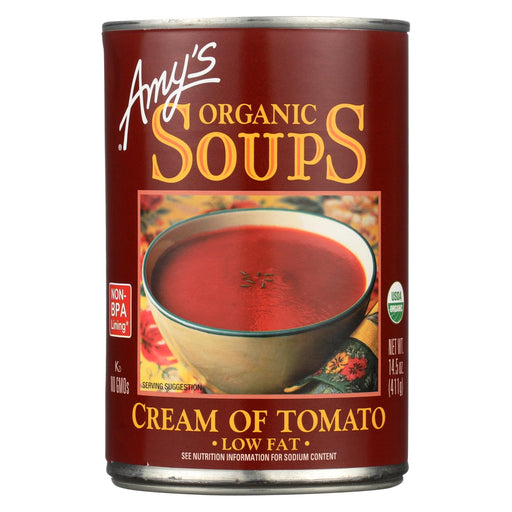 Amy's Organic Low Fat Cream Of Tomato Soup - Case Of 12 - 14.5 Oz