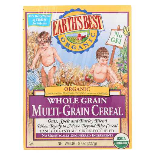 Earth's Best Organic Whole Grain Multi - Grain Infant Cereal - Case Of 12 - 8 Oz.
