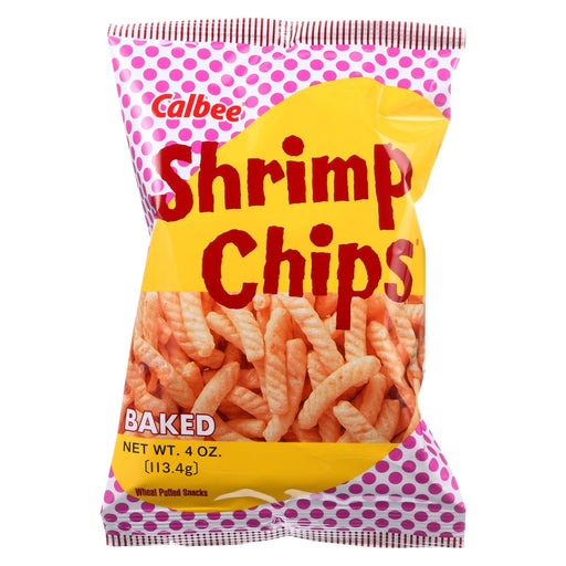 Calbee Snapea Chips - Baked - Shrimp Flavored - 4 Oz - Case Of 12