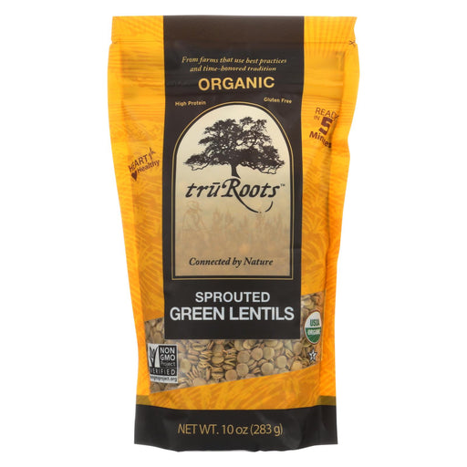 Truroots Organic Green Lentils - Sprouted - Case Of 6 - 10 Oz.