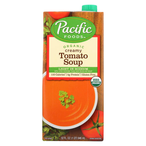 Pacific Natural Foods Creamy Tomato Soup - Light In Sodium - Case Of 12 - 32 Fl Oz.