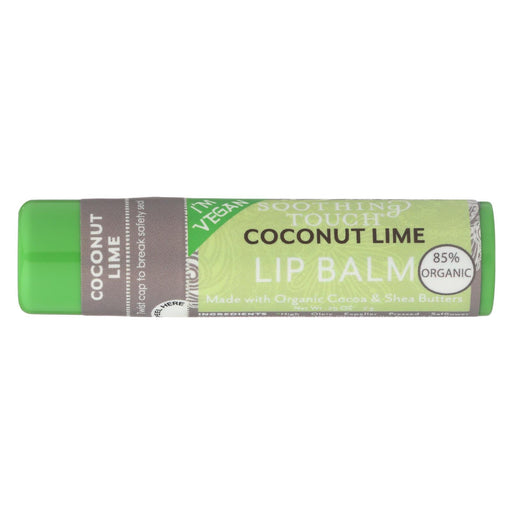 Soothing Touch Lip Balm - Organic Coconut Lime - Case Of 12 - .25 Oz