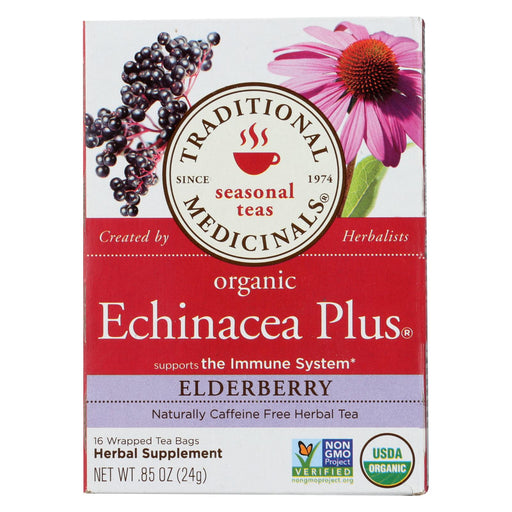 Traditional Medicinals Organic Echinacea Elder Tea -caffeine Free - Case Of 6 - 16 Bags
