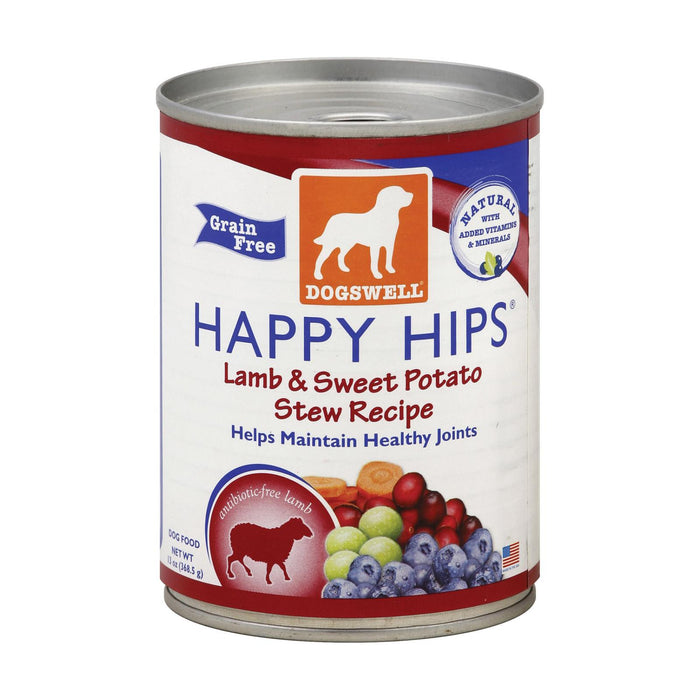 Dogs Well Happy Hips Lamb And Sweet Potato Stew Dog Food - Case Of 12 - 13 Oz.