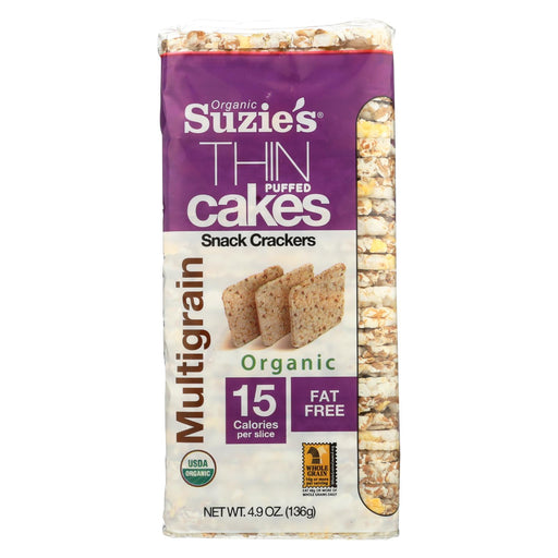 Suzie's Whole Grain Thin Cakes - Multigrain - Case Of 12 - 4.9 Oz.