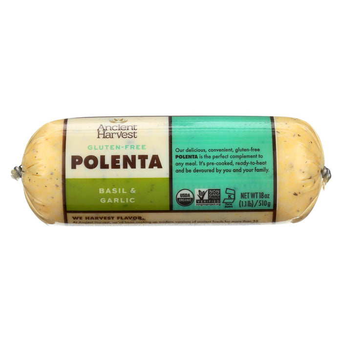 Food Merchants Organic Polenta - Basil Garlic - Case Of 12 - 18 Oz.