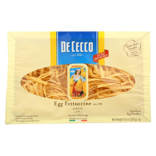 De Cecco Pasta - Egg Noodles - Fettuccine - Case Of 12 - 8.8 Oz.