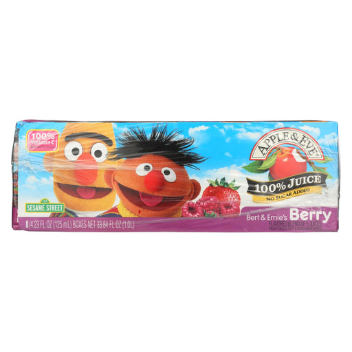 Apple And Eve Sesame Street 100 Percent Juice - Bert And Ernie's Berry - Case Of 5 - 125 Ml