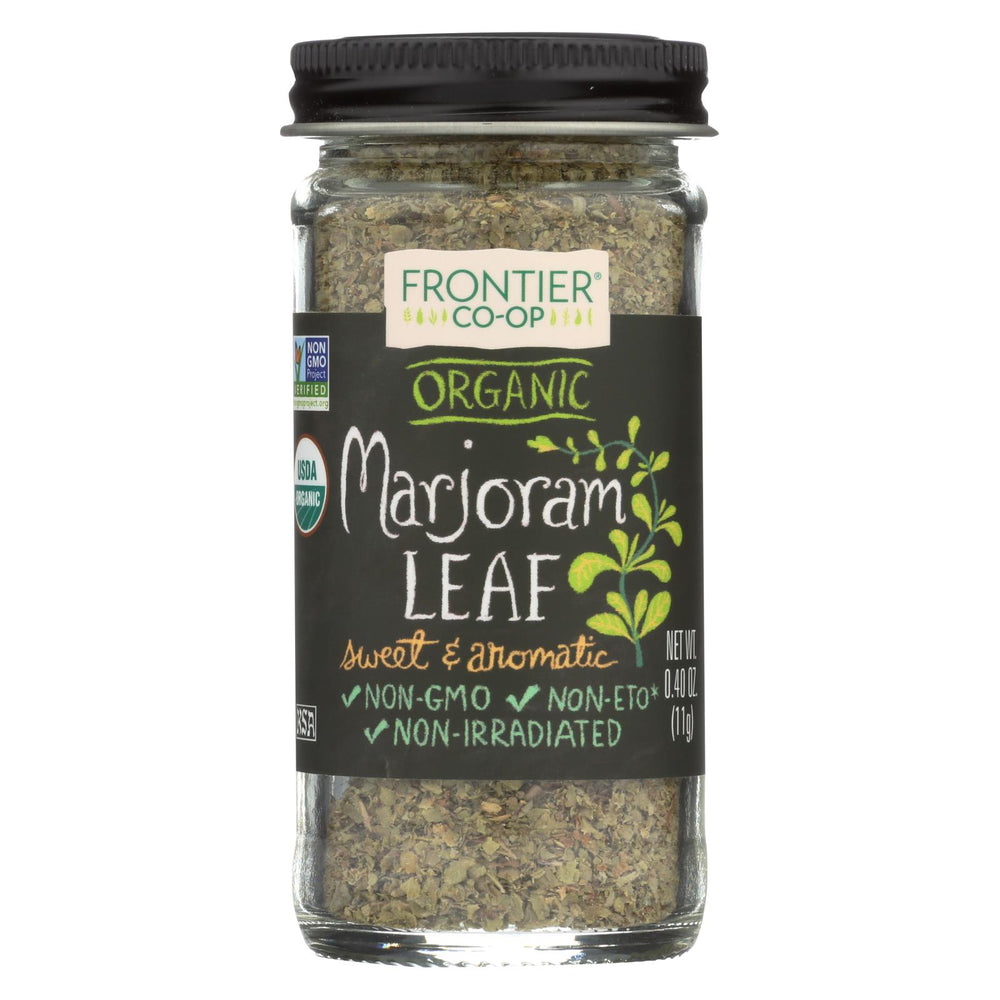 Frontier Herb Marjoram Leaf - Organic - Flakes - Cut And Sifted - .40 Oz