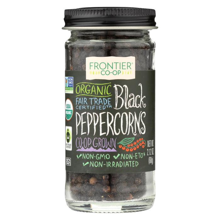 Frontier Herb Peppercorns - Organic - Fair Trade Certified - Whole - Black - 2.12 Oz