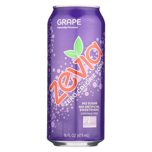 Zevia Zero Calorie Soda - Grape - Case Of 12 - 16 Fl Oz