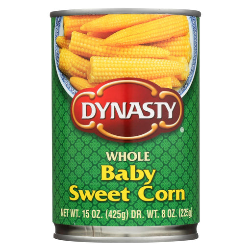 Dynasty Whole Baby Sweet Corn - Case Of 12 - 15 Oz.