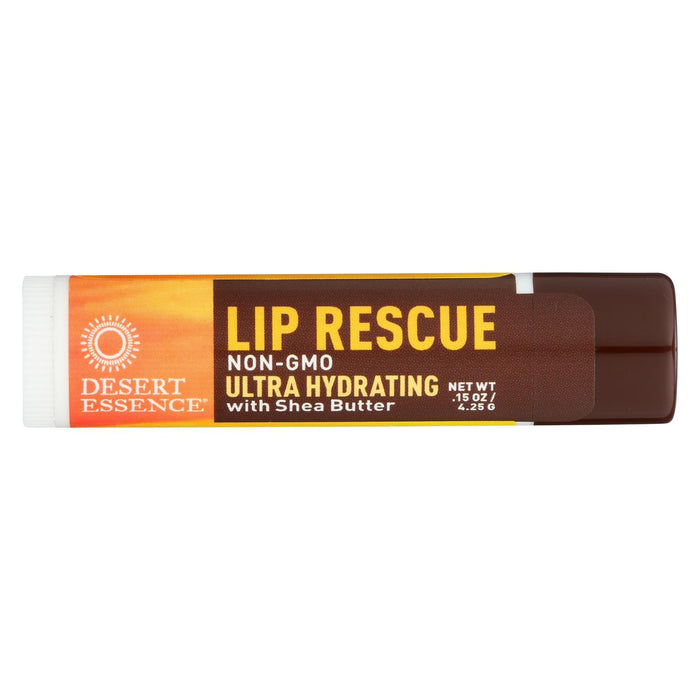 Desert Essence Lip Rescue With Shea Butter - 0.15 Oz - Case Of 24