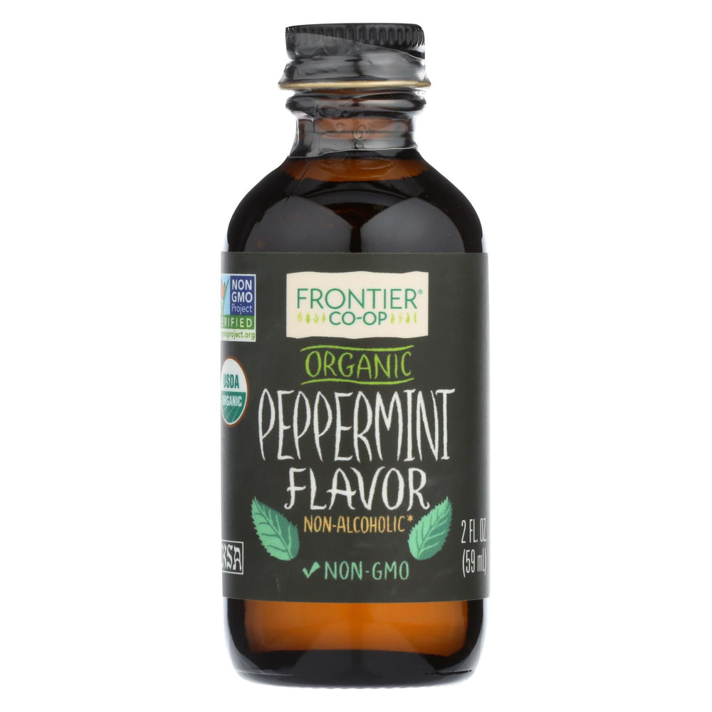 Frontier Herb Peppermint Flavor - Organic - 2 Oz