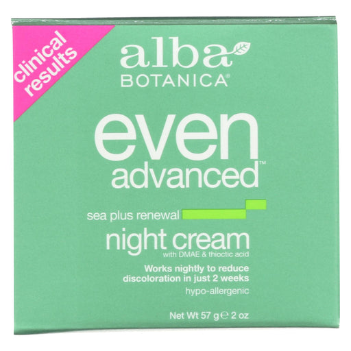 Alba Botanica Natural Even Advanced Sea Plus Renewal Night Cream - 2 Oz